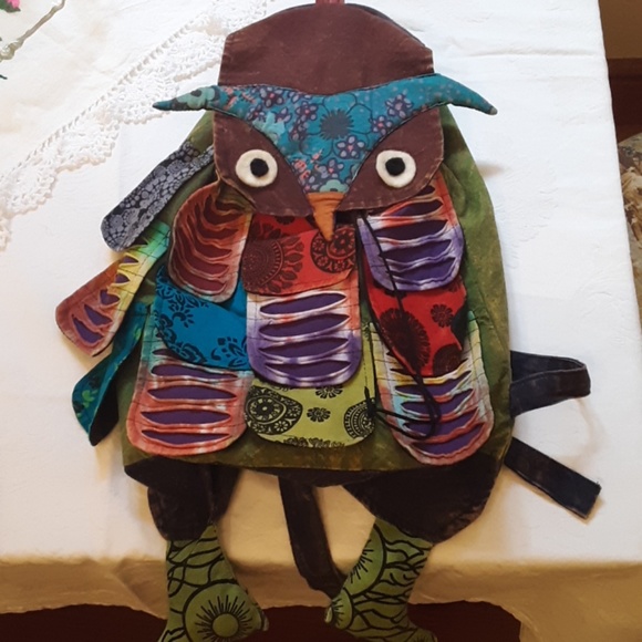 Handbags - Drawstring owl backpack